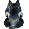 Frenchie French Bulldog Two Moons