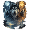 Two Moons Siberian Husky