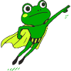 Frog hero in supercape