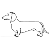 Dachshund Dachshund One Line Art