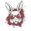 Cool bunny with sunglasses street style