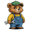 Mechanic Bär Schrauber Werkstatt