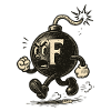 F-Bombe-Maskottchenbombe