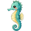 Pastel Seahorse Sea Love