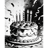 Monochrome Birthday Cake Candles