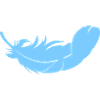 Blau Feder Silhouette