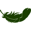 Grüne Feder Silhouette