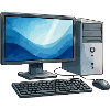 Retro PC Arbeitsstation Illustration