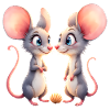 Little mice face to face