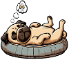 Hundemüde Mops Möpse Mopsbesitzer Mopsliebhaber 