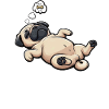 Hundemüde Mops Möpse Mopsbesitzer Mopsliebhaber 