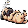 Hundemüde Mops Möpse Mopsbesitzer Mopsliebhaber 
