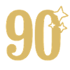 90th Birthday 90th Anniversary Gold Star