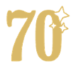 70th Birthday 70th Anniversary Gold Star