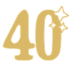 40th Birthday 40th Anniversary Gold Star