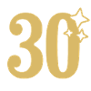 30th Birthday 30th Anniversary Gold Star