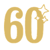 60th Birthday 60th Anniversary Gold Star