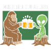 Cheers with Alien and Sasquatch