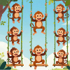 Swinging monkeys in the jungle