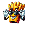 Cool French Fries Fast Food Cartoon