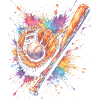 Ball and Bat Glove Splash Art
