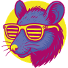 Ratte mit Sonnenbrille