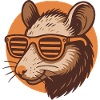 Rat with sunglasses