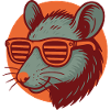 Rat with sunglasses