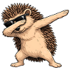 Dabbing hedgehog
