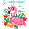 Sommerflamingo-Druck