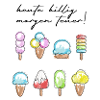Farbige Eiskunst Eiscreme Motive