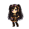 Chibi Steampunk-Mädchen Luna mit Lila Goggles