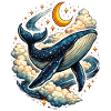 Celestial Whale in the Clouds