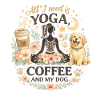 Yoga Coffee Dog – Floral Motif
