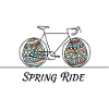Spring Ride Easter Bike Line Art