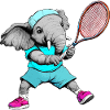 Elephant Tennis Turquoise