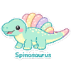 Pastel Spinosaurus Sticker