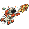 Astronaut on a pizza hunt