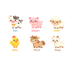 Kuschelige Tierfreunde Stickerset