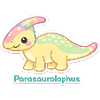 Pastel Parasaurolophus Rainbow Ridge