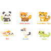 Kuscheltier-Tierfreunde Stickerset