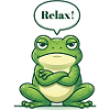 Relax! – Serene frog with attitude