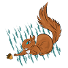 Squirrel and Hazelnut Stripes