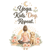 Yoga børn hund gentager sjov mor