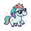 Regenbogen-Einhorn-Sonnenbrille