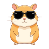 Hamster Glam Dark Glasses