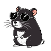 Hmster-chic dunkle Brille