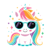 Regenbogen-Einhorn-Sonnenbrille