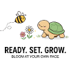 Gentle Garden Turtle and Bee