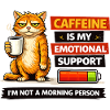 Caffeinated Cat Morning Mood